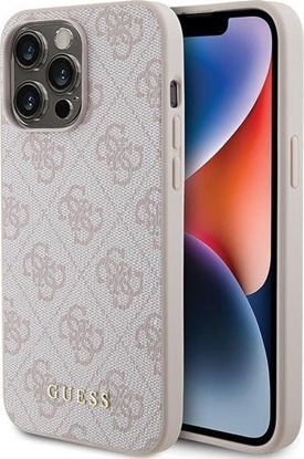 Attēls no Guess GUHCP15XG4GFPI iPhone 15 Pro Max 6.7" róowy/pink hard case 4G Metal Gold Logo