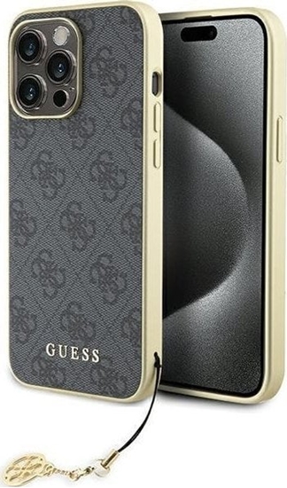 Picture of Guess Guess GUHCP15XGF4GGR iPhone 15 Pro Max 6.7" szary/grey hardcase 4G Charms Collection