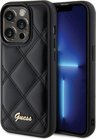Изображение Guess GUHCP15XPSQSQSK iPhone 15 Pro Max 6.7" czarny/black hardcase Quilted Metal Logo