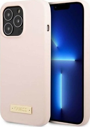 Attēls no Guess Guess Silicone Logo Plate MagSafe - Etui iPhone 13 Pro Max (róowy)