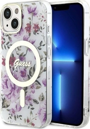 Attēls no Guess Guess Flower MagSafe - Etui iPhone 14 Plus (Przezroczysty)