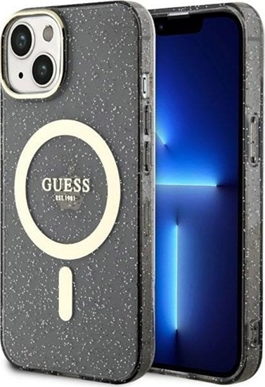 Изображение Guess Guess Glitter Gold MagSafe - Etui iPhone 14 (Czarny)