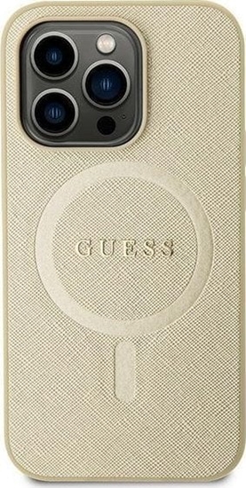 Picture of Guess GUHMP15SPSAHMCB iPhone 15 6.1" zoty/gold hardcase Saffiano MagSafe