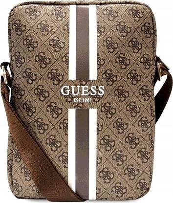 Attēls no Etui na tablet Guess Guess 4G Stripes Tablet Bag - Torba na tablet 10" (Brzowy)