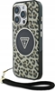 Picture of Guess IML Leopard Triangle Logo Strap MagSafe Case for Apple iPhone 16 Pro