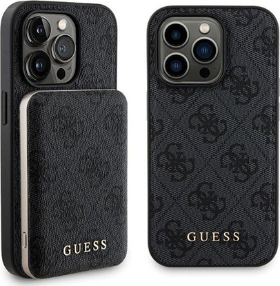 Изображение Guess Zestaw Guess GUBPM5P14X4GEMGK Apple iPhone 14 Pro Max hardcase + Powerbank 5000mAh MagSafe 4G Metal Logo czarny/black