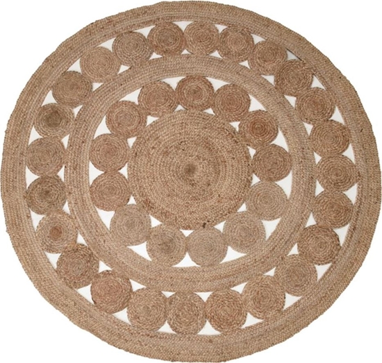 Изображение H&S Decoration Dywan okrgy pleciony z Juty 150 cm