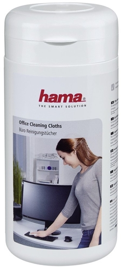 Изображение Hama OfficeClean  100 gab. - Tirisanas salvetes Puhastuslapid Hama OfficeClean 100tk