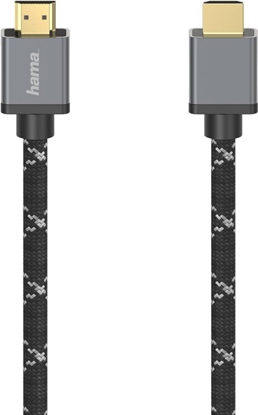 Изображение Kabel Hama Hama Ultra High Speed  8K  apzeltiti kontakti  5 m  melna/peleka - Vads