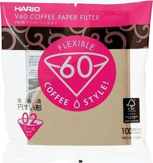 Picture of Hario Filtry Hario Misarashi brzowe - V60-02 100 sztuk
