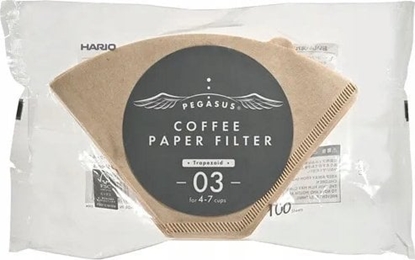Picture of Hario Hario - Filtry papierowe brzowe PEGASUS 03 - 100 Sztuk
