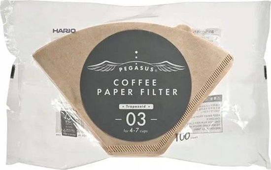 Picture of Hario Hario - Filtry papierowe brzowe PEGASUS 03 - 100 Sztuk