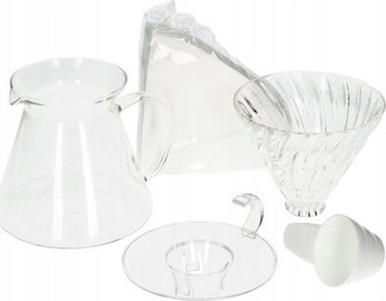 Picture of Hario Hario - V60 Glass Brewing Kit - Zestaw szklany dripper + serwer + filtry
