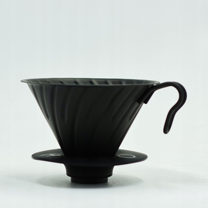 Picture of Hario Hario metalowy Drip V60-02 czarny z silikonow podstawk