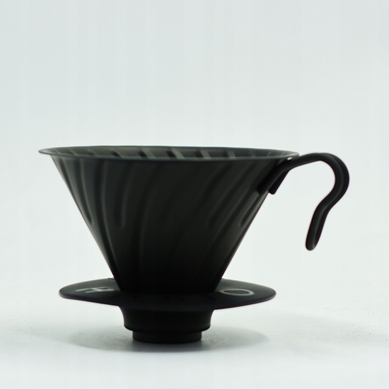 Picture of Hario Hario metalowy Drip V60-02 czarny z silikonow podstawk
