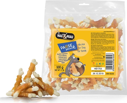 Attēls no Hau&Miau Hau&Miau kostki wapienne z kurczakiem 500g HM-8105