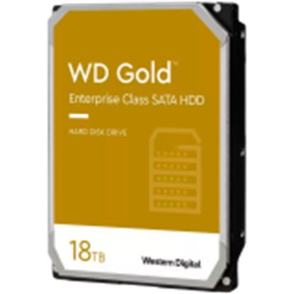 Attēls no HDD|WESTERN DIGITAL|Gold|18TB|SATA 3.0|256 MB|7200 rpm|3,5"|WD181KRYZ
