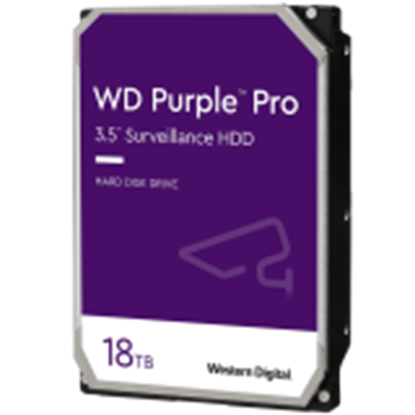Attēls no HDD|WESTERN DIGITAL|Purple|18TB|512 MB|7200 rpm|3,5"|WD181PURP