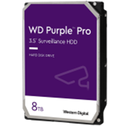 Attēls no HDD|WESTERN DIGITAL|Purple|8TB|SATA 3.0|256 MB|7200 rpm|3,5"|WD8002PURP