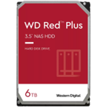 Attēls no HDD|WESTERN DIGITAL|Red Plus|6TB|SATA|256 MB|5400 rpm|3,5"|WD60EFPX