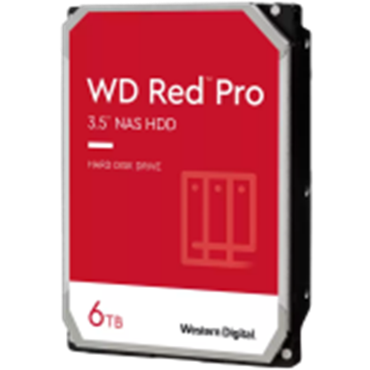Attēls no HDD|WESTERN DIGITAL|Red Pro|6TB|SATA 3.0|256 MB|7200 rpm|3,5"|WD6005FFBX