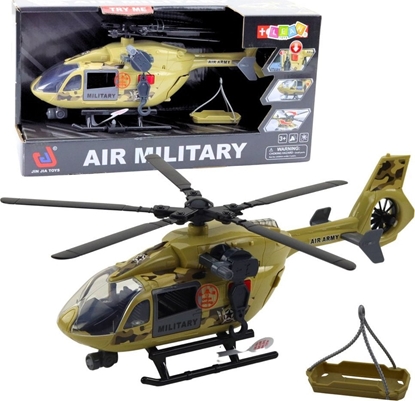 Изображение LeanToys Helikopter Wojskowy Militarny Hak Nosze wiata Dwiki 1:14