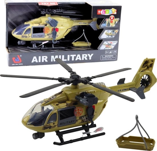 Изображение LeanToys Helikopter Wojskowy Militarny Hak Nosze wiata Dwiki 1:14