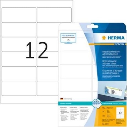 Picture of Herma Etykieta adresowa A4 99,1x42,3mm biay, 25 arkuszy