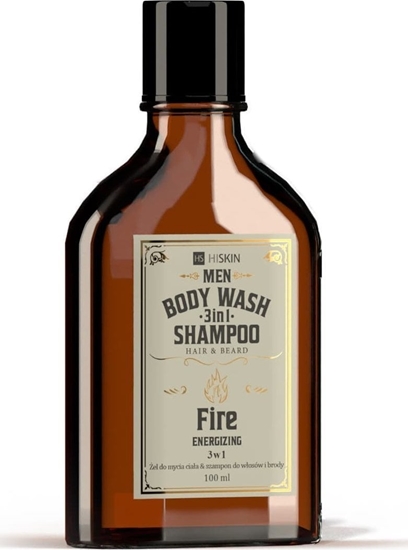 Изображение HiSkin HISKIN Men Whisky el do mycia ciaa i szampon do wosów i brody 3w1 - Fire 100 ml (mini)