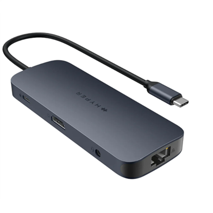 Attēls no HYPER | Drive EcoSmart Gen.2 Universal USB-C 10-in-1 Hub with 140 W PD3.1 Power Pass-thru | Ethernet LAN (RJ-45) ports 1 | HDMI ports quantity 1