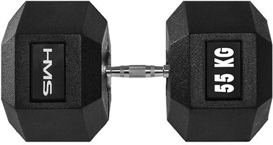 Picture of HMS hantel Hex Pro gumowany 1 x 55 kg