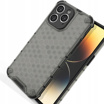 Attēls no Honeycomb etui iPhone 14 Pro pancerny hybrydowy pokrowiec czarne