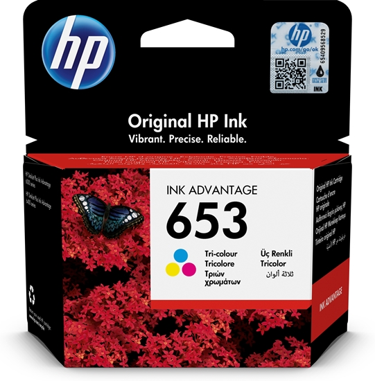 Picture of HP 653 Tri-color Original Ink Advantage Cartridge