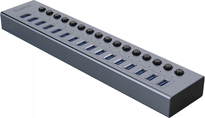 Picture of HUB USB Orico HUB 16-portowy z wcznikiem USB-A 3.0 - szary