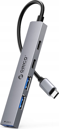 Attēls no Orico Orico YSB4-U2 USB-A/USB-C Hub Docking Station 2x USB-A 2.0 + 1x USB-A 3.0 + 1x USB-C 2.0 + 1x USB-C - Gray
