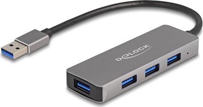 Picture of Delock 4 Port USB 5 Gbps Hub with USB Type-A connector – USB Type-A ports on the side