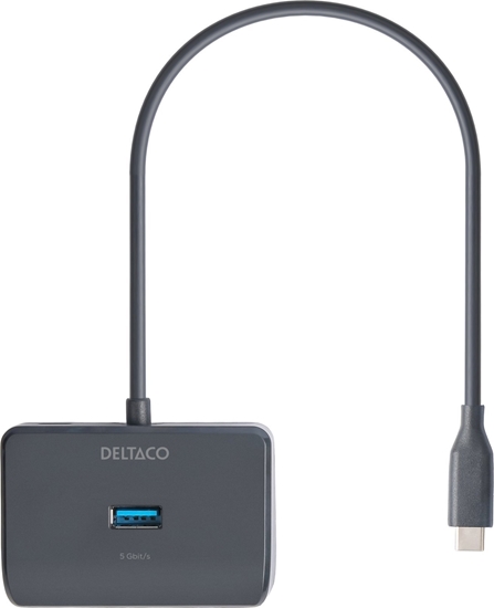 Picture of HUB USB Deltaco USB-C akotuvas DELTACO, 5 Gbps, 4x USB-A, juodas / USBC-HUB203 / 1902428