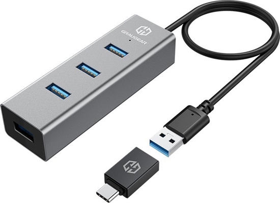 Picture of HUB USB Graugear GRAUGEAR USB-HUB 4x USB 3.0 Ports Type-A retail