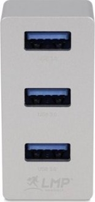 Attēls no HUB USB LMP USB-C Tiny Hub, 3 port USB-A hub - Silver