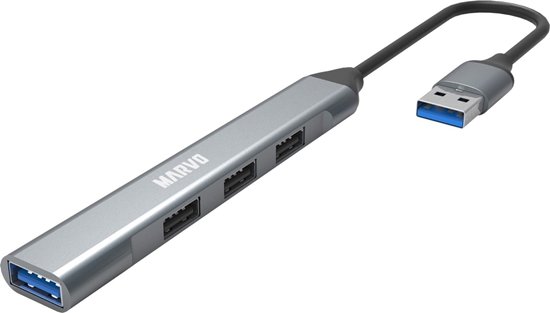 Picture of HUB USB Marvo USB (3.0) hub 4-port, UH-ATC01, metalowy, Marvo