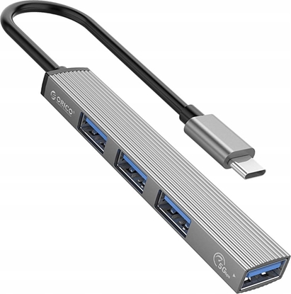 Attēls no HUB USB Orico Orico Hub USB-C, USB-A 5Gbps, 3*USB-A 2.0, aluminiowy