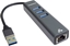 Attēls no HUB USB PremiumCord PREMIUMCORD Adaptér USB3.0 - LAN RJ45 ETHERNET 10/100/1000 MBIT + 3x USB3.0 port