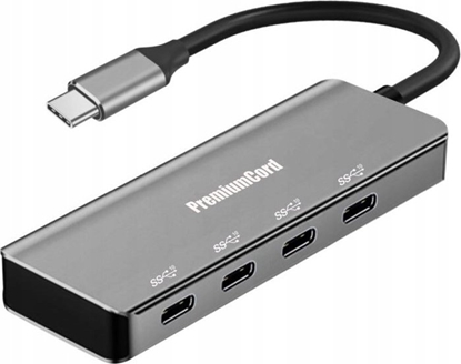 Picture of HUB USB PremiumCord PREMIUMCORD Hub USB-C na 4x USB 3.2 Typ-C, 5G SuperSpeed, Aluminum