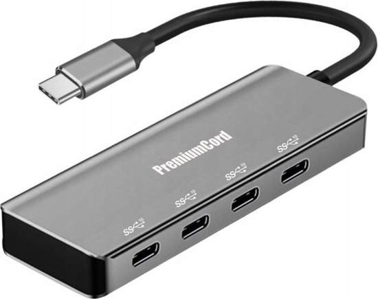 Picture of HUB USB PremiumCord PREMIUMCORD Hub USB-C na 4x USB 3.2 Typ-C, 5G SuperSpeed, Aluminum