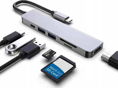 Attēls no HUB USB Rozdzielacz HUB USB 6 w 1