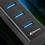 Изображение HUB USB Sharkoon Aluminium 4x USB-A 3.2 Gen1 (4044951037582)