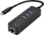 Attēls no HUB USB Techly 1x RJ-45  + 3x USB-A 3.0 (IDATA-USB-ETGIGA-3C2)
