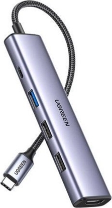 Attēls no HUB USB Ugreen CM478 1x HDMI  + 3x USB-A 2.0 3.0 (15495)
