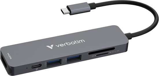 Picture of Verbatim USB-C Essentials Multi- Port Hub 6 Port/card read. 32156