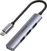 Picture of HUB USB-C; 3x USB-A 2.0 1x USB-A 5 Gbps Aluminiowy 